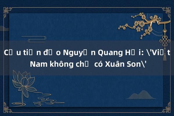 Cựu tiền đạo Nguyễn Quang Hải: 'Việt Nam không chỉ có Xuân Son'