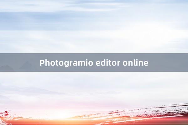 Photogramio editor online